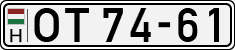 license plates of Hungary, Oldtimers (1990)