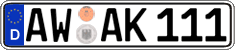 German license plate, Regular plates