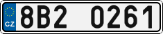 License plate of the Czech Republic, Cars (2001)