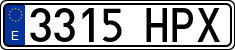 License plates of Spain, Ordinary (2000)
