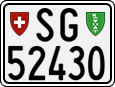 License plate of Switzerland, Motorcycles