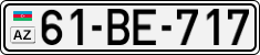 License plate of Azerbaijan, Cars
