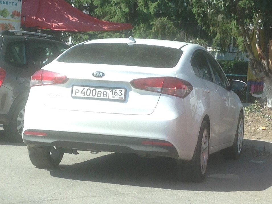 р 400 вв 163, Kia Cerato 3rd gen Sedan (YD), facelift, 2016–2018 (–2020 for RU-market)