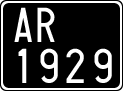 License plate of Italy, Cars (1927 year series)
