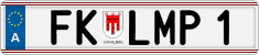 License plate of Austria, Vanity Plates
