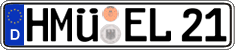 German license plate, Regular plates
