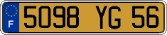 French license plate, FNI