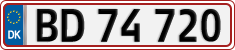 License plate of Denmark, Regular plates