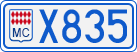 License plate of Monaco, Cars