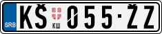 License plate of Serbia, Cars