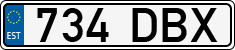 License plate of Estonia, Regular car plates