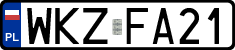 License plates of Poland, Regular car plates
