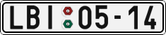 License plate of the Czech Republic, Cars (1960)