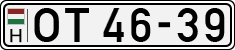 license plates of Hungary, Oldtimers (1990)