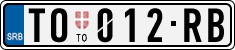 License plate of Serbia, Cars
