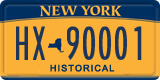 New York, Specialty plates (AB-12345)