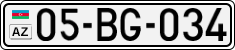 License plate of Azerbaijan, Cars