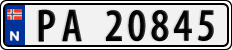 License plate of Norway, Cars