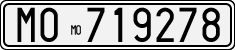 License plate of Italy, Cars (1927 year series)
