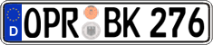 German license plate, Regular plates