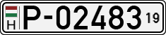 license plates of Hungary, Temporary (1990)