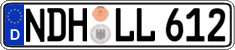 German license plate, Regular plates