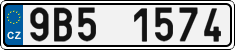 License plate of the Czech Republic, Cars (2001)