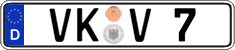 German license plate, Regular plates