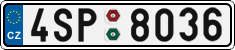 License plate of the Czech Republic, Cars (2001)
