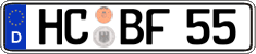 German license plate, Regular plates
