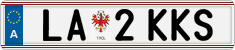 License plate of Austria, Regular plates