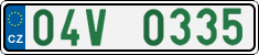 License plate of the Czech Republic, Oldtimers (2001)