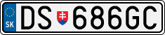 License plate of Slovakia, Cars