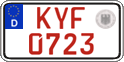 German license plate, Red license plates