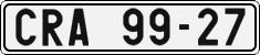 License plate of the Czech Republic, Cars (1960)