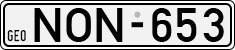 License plate of Georgia, Cars (1993)