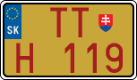 License plate of Slovakia, Oldtimers