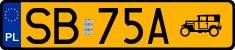 License plates of Poland, Oldtimers