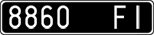 License plate of Italy, Cars (1927 year series)
