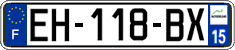 French license plate, SIV (ordinary)