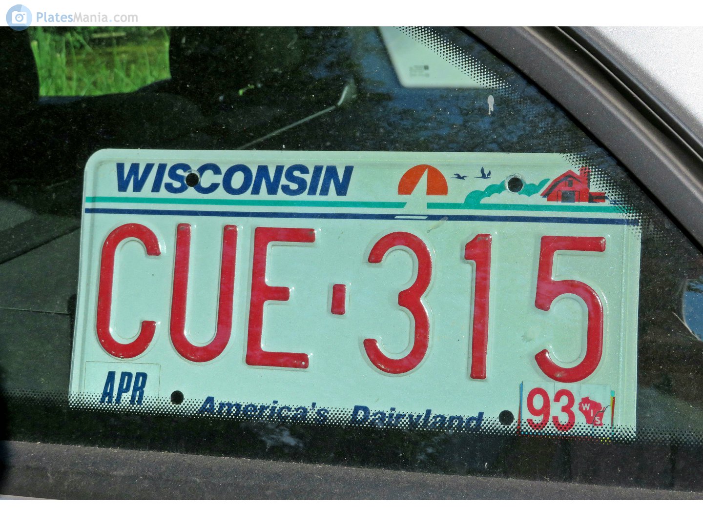 CUE-315, License plate without vehicle 