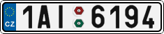 License plate of the Czech Republic, Cars (2001)