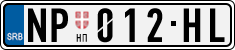 License plate of Serbia, Cars