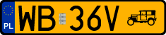 License plates of Poland, Oldtimers