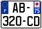 French license plate, SIV (ordinary)