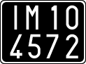 License plate of Italy, Cars (1927 year series)