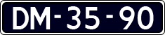 License plate of the Netherlands, Imported oldtimers (cars)