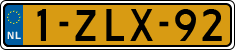 License plate of the Netherlands, Cars