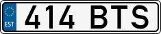 License plate of Estonia, Regular car plates