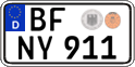German license plate, Regular plates